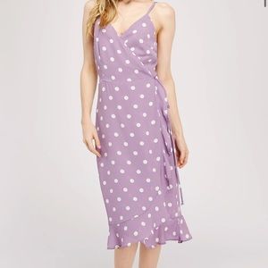 Purple polka dot If She Loves dress